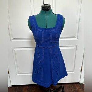 Maeve Blue Knit Mini Dress